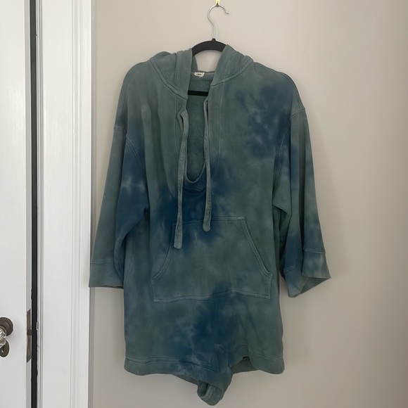 Warm NY - Playa Hooded Romper in Washed Indigo - Size Small - Picture 3 of 7